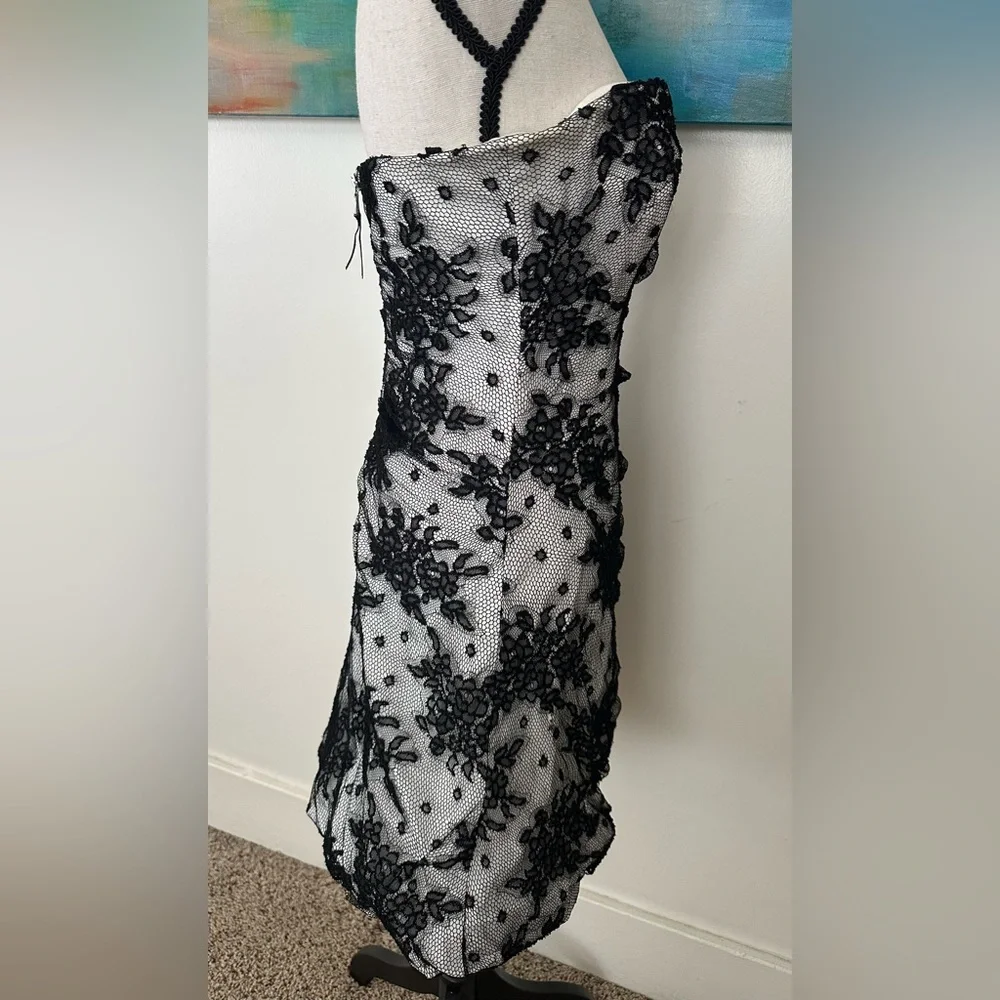 Dolce & Gabbana Y2K Black And White Tulle Lace Corset Mini Dress - Picture 3 of 16